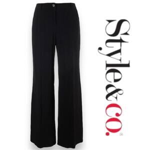 New With Tags Style & Co Sophia Linen Black Trouser Pants Women’s Size 4